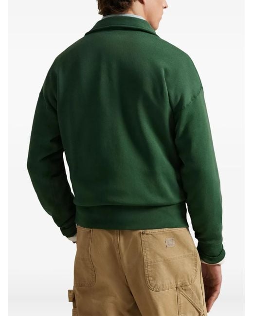 Polo Ralph Lauren Green Zip-Up Sweatshirt for men