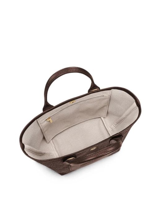 Longchamp Brown Le Pliage Woven-Effect Shoulder Bag