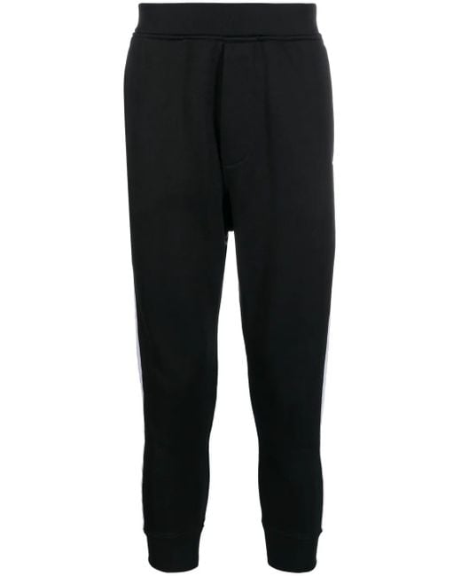 DSquared² Black Logo-Print Track Pants for men