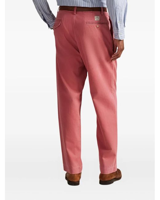 Polo Ralph Lauren Red Whitman Pleated Trousers