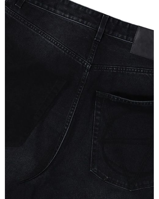 Vetements Blue Anarchy Painted Cropped Jeans for men