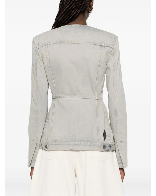 Haikure Gray Button-Up Denim Jacket