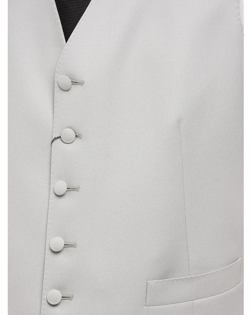 Corneliani White Single-Breasted Waistcoat for men