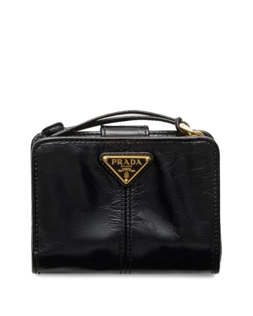 Prada Black Small Leather Wallet