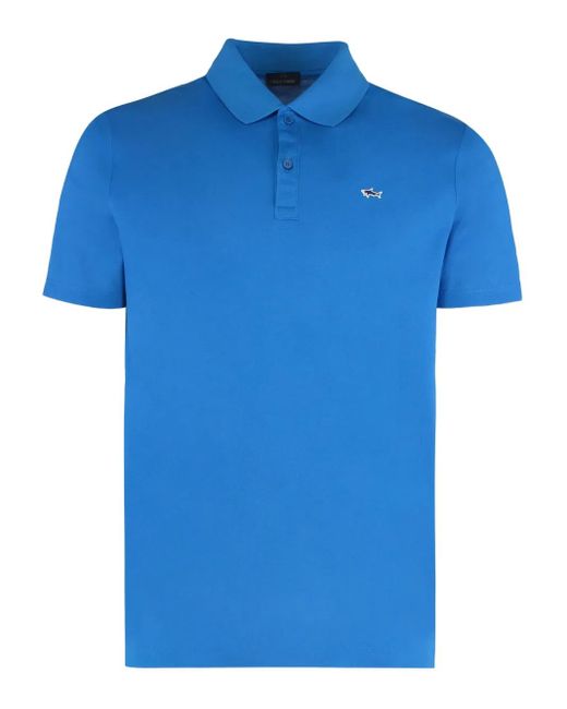 Paul & Shark Blue Piquet Cotton Polo Shirt for men