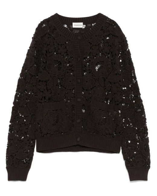 P.A.R.O.S.H. オープンニット カーディガン Black