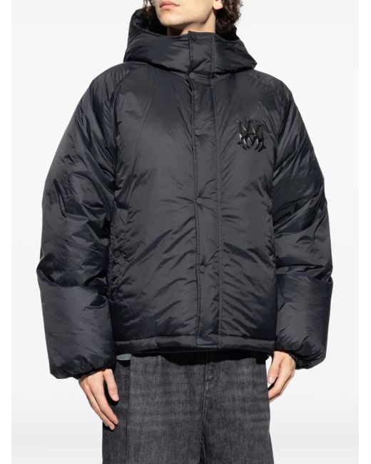 Amiri Black Down Jacket With Hood for men