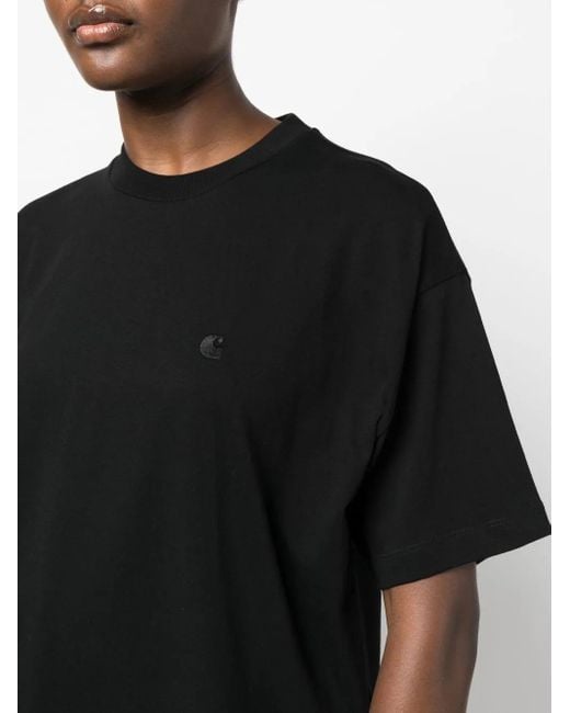 Carhartt Black Logo-Embroidered Oversize T-Shirt