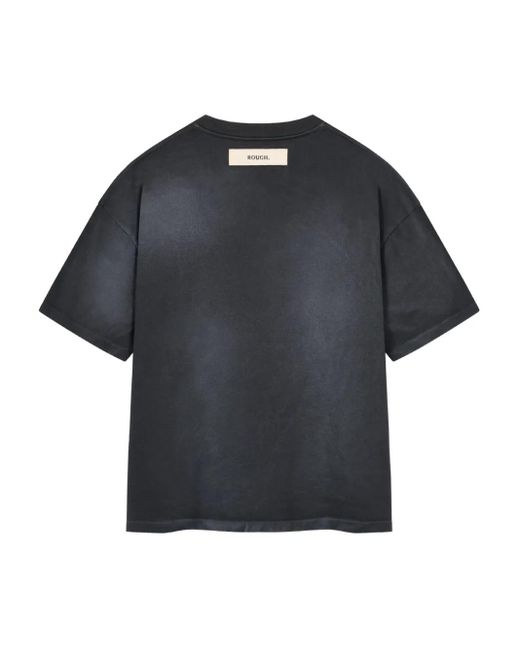 ROUGH Oversized-T-Shirt mit grafischem Print in Black für Herren