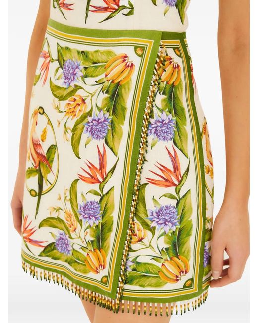 Farm Rio Yellow Floral Sleeveless Dress