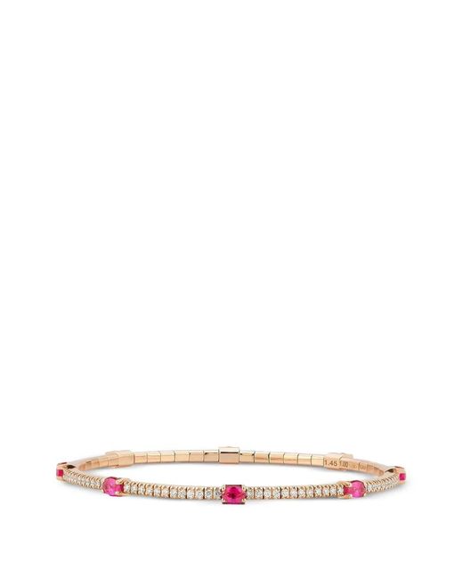 ’ROBERTO DEMEGLIO White Diamond Ruby Oval Bracelet