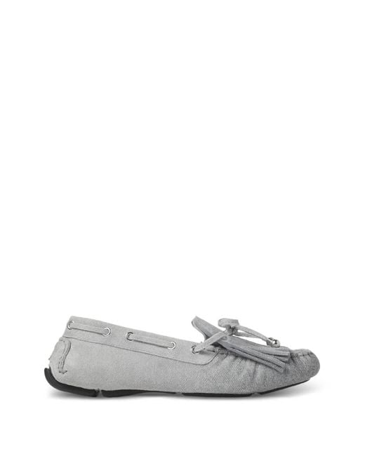 Jimmy Choo White Manon Tassel-Detail Loafers