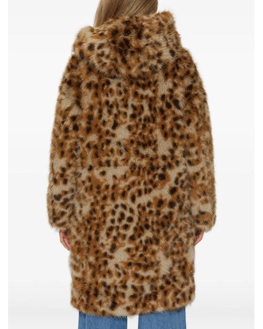 Munthe Natural Leopard-Print Toggle Coat