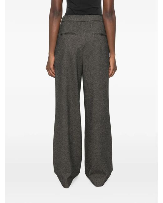 Herno Gray Pleated Tailored Trousers
