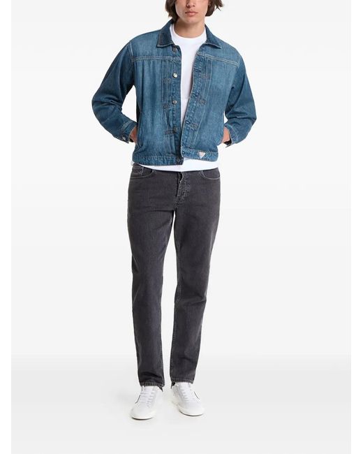 Guess Blue Veste En Jean À Patch Logo for men