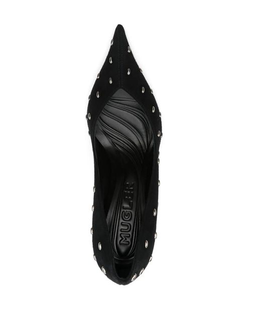 Mugler Black 95Mm Fang Pumps