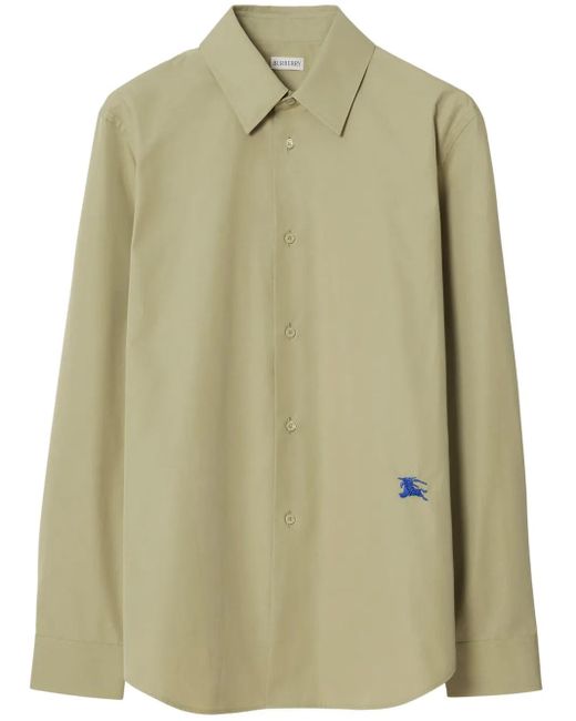 Chemise En Coton À Motif Equestrian Knight Burberry pour homme en coloris Green