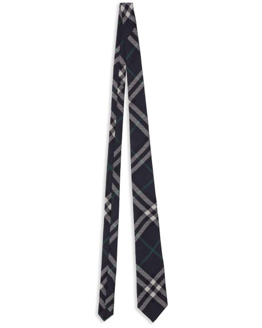 Burberry Black Nova Check Silk Tie for men