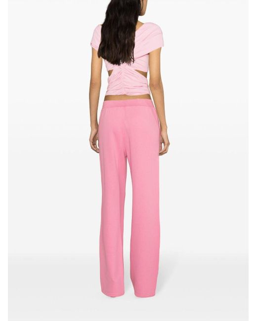 DSquared² Pink Logo-print Cotton Track Pants