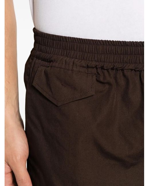 A.P.C. Brown Elasticated-Waistband Shorts for men
