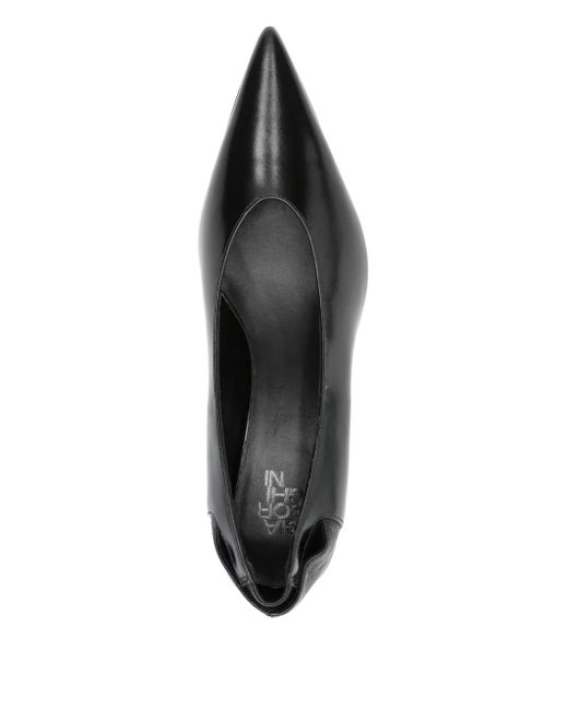Gia Borghini Black 50Mm Sloane Pointed-Toe Kitten-Heel Pumps