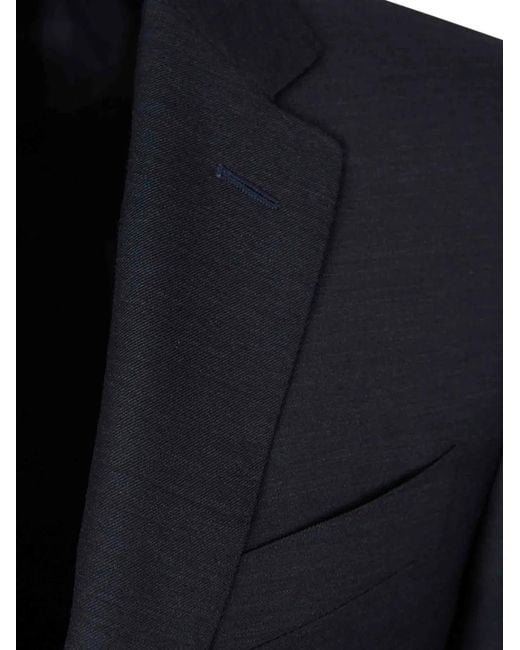 Canali Blue Notched-Lapel Single-Breasted Suit for men