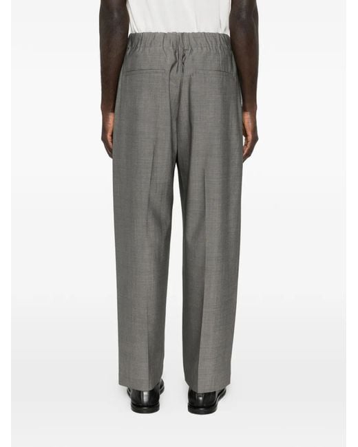 Studio Nicholson Gray Noam Drawstring Cropped Trousers for men