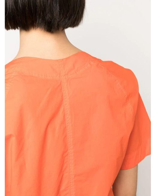 Henrik Vibskov Orange Blouse Nouée À Manches Courtes