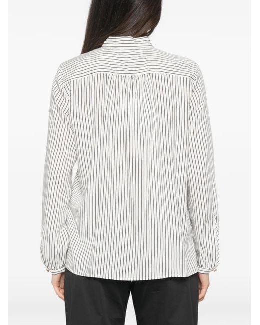 Marella White Mllkiwi Striped Shirt