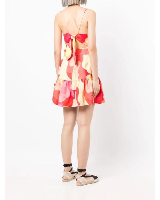 Rebecca Vallance Multicolor Toretta Abstract-Print Mini Dress