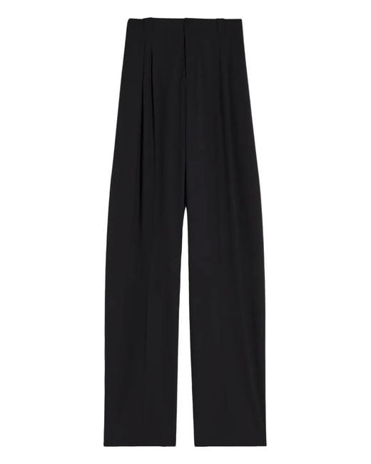 Mugler Black Pleated-Front Trousers for men