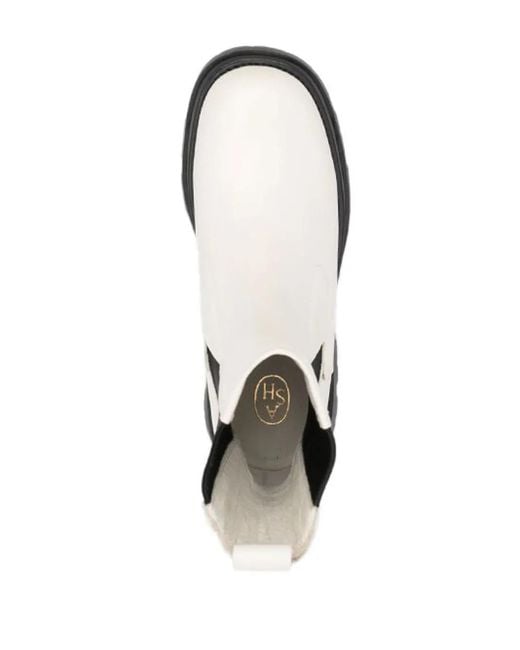 Ash White Elasticated Ankle Boots