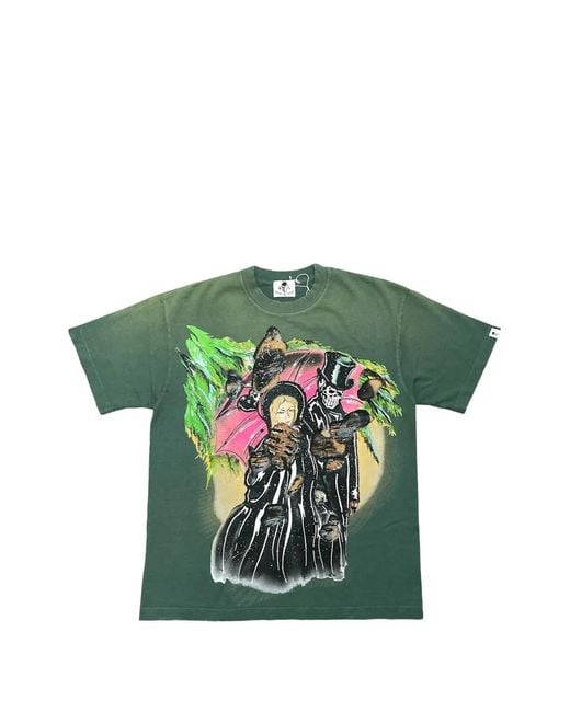 Warren Lotas Green Snow Romance Graphic-Print T-Shirt for men