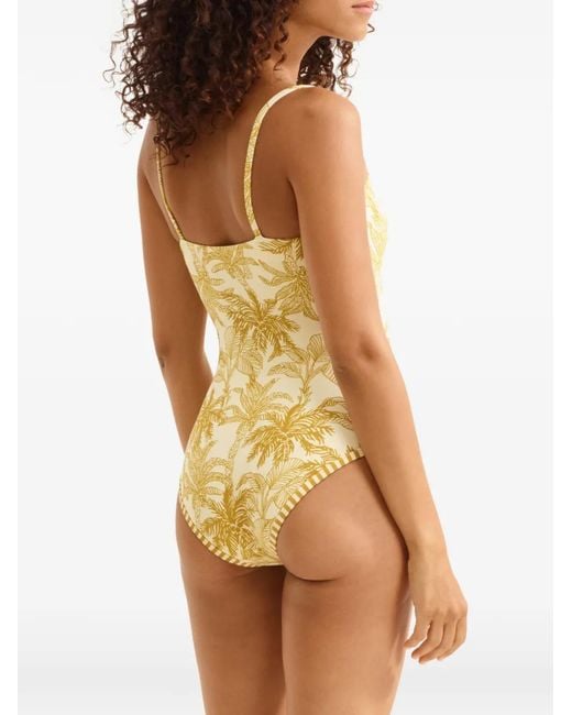 Eres Metallic Tropical-Pattern Swimsuit