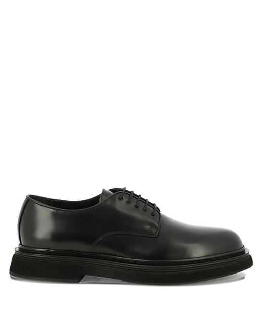 STURLINI FIRENZE Black Leather Lace-Up Shoes for men