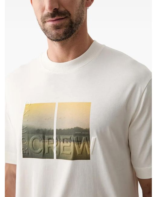 Joop! White Graphic-Print Crew-Neck T-Shirt for men