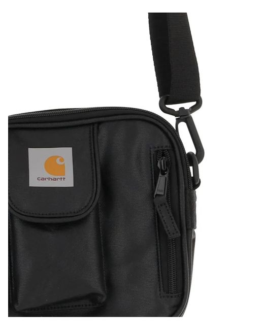Carhartt Black Flap-Pocket Shoulder Bag for men