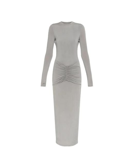 Balmain Gray Backless Dress