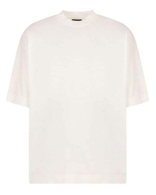 T-shirt girocollo con vestibilità comoda di Emporio Armani in White da Uomo