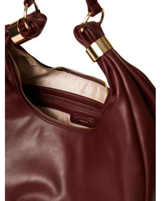 Twinset Brown Medium Eclipse Crescent-Shaped Shoulder Bag