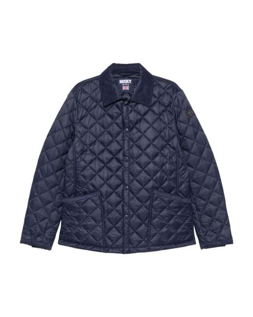 Husky Blue Quilted Jacket for men