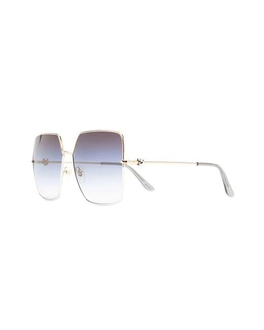 Cartier Blue Oversized-Frame Gradient Sunglasses