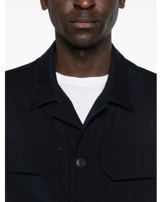 Luigi Bianchi Black Veste À Poches Multiples for men