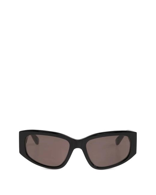 Balenciaga Gray Rectangle Bb-Logo Sunglasses