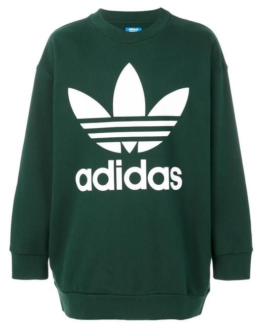 Adidas Green Crew-Neck Sweatshirt for men