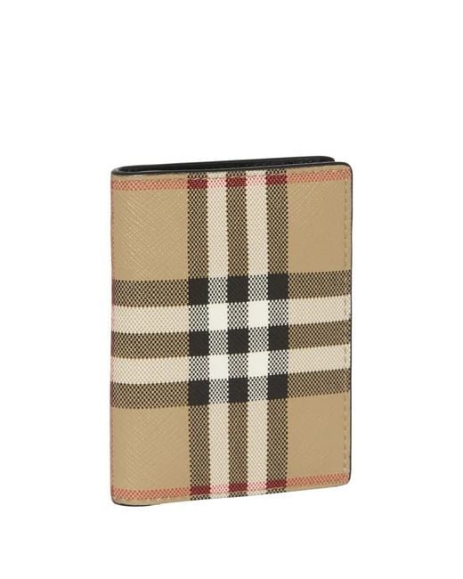 Burberry Natural Vintage Check Leather Wallet for men