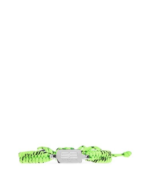 Balenciaga Green Saint-Germain Lace Logo-Detail Bracelet