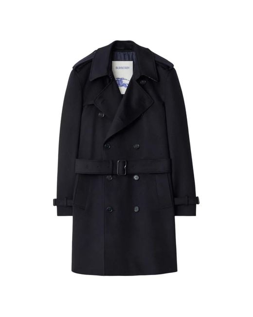 Burberry Blue Hastings Trench Coat for men