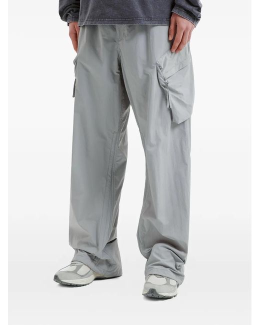 Izzue Gray Cargo-Pocket Trousers for men