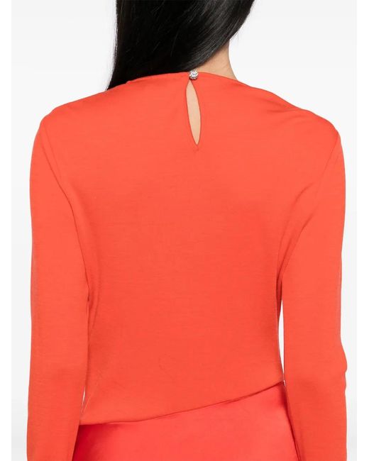 Stine Goya Red Long-Sleeved Asymmetric Dress
